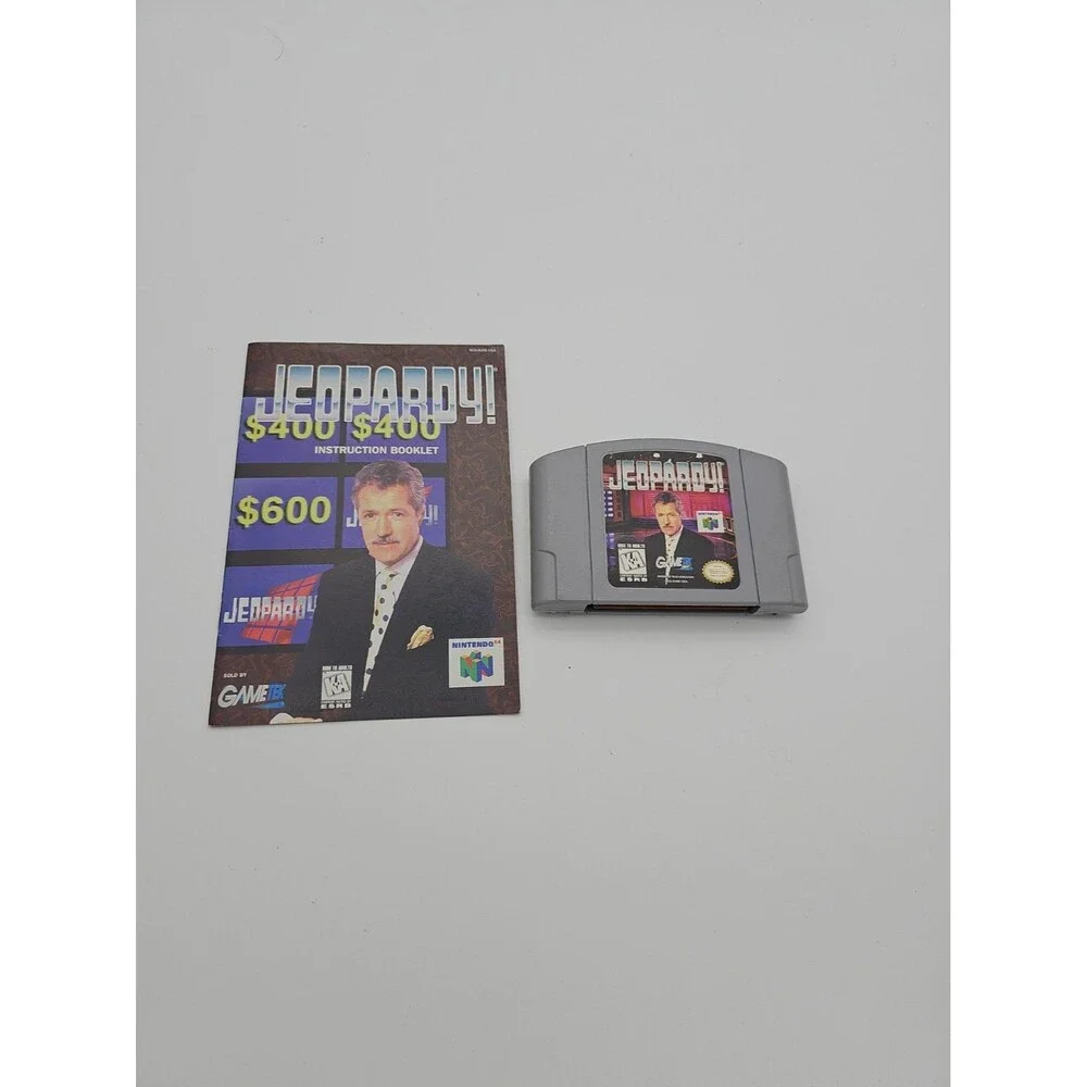 Jeopardy Nintendo 64 Authentic Game Cart. Tested. Works.